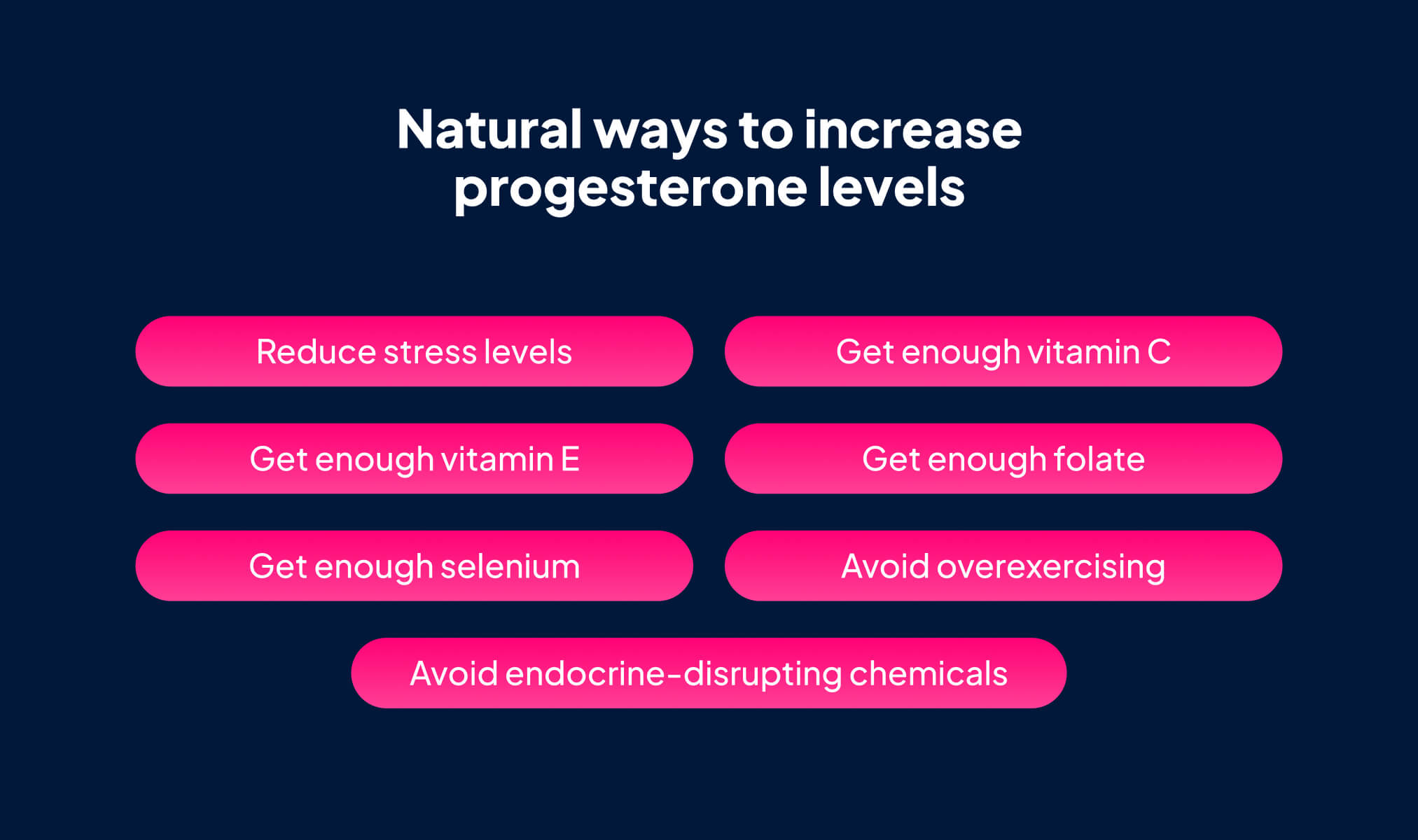 Natural ways to increase progesterone levels